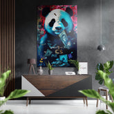 Panda Brushed Aluminum Dibond Wall Art.